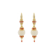 Pearls And Corals Baroque Earrings