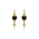 Pearls And Onyxes Baroque Earrings