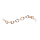 White and Rose Gold Link Chain Bracelet