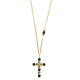Cross Of Onyxes And Spinels Necklace