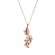 Oak Leaf Diamond Necklace in Rose Gold