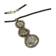 Pendant in 925 Silver and 18 K Yellow Gold with Rutilated Quartz and Diamonds