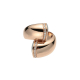 Rose Gold Bypass Ring with Onyx Stones and Diamonds