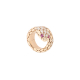 18kt Rose Gold Snake Ring with Diamonds and Rubies