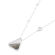 18kt White Gold Triangle Necklace