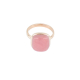  Cabochon Cut Pink Quartz Ring