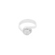 Magic Collection - 0.44 ct Diamond Flower Bypass Ring in 18 Kt White Gold