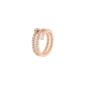 Red Gold and Diamond Spiral Eternity Ring