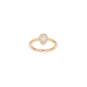 Red Gold Pear-Cut Diamond Halo Ring 