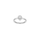 White Gold Pear-Cut Diamond Halo Ring 