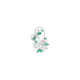 Emerald and Diamond Leaf Ring