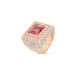 10.25ct Square Tourmaline Ring in 18kt rose gold