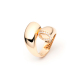 Special 18kt Yellow Gold Contrariè Ring with Diamonds