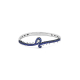 Sapphire and Diamond Cuff Bracelet in 18K White Gold - 
