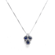 Three-Drop Sapphire Pendant Necklace with Diamonds