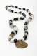 White and black agate necklace