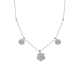 Three Desert Rose Necklace with Diamonds in 18K White Gold