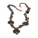 African Glass and Black Flat beeds necklace