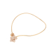 Adjustable Open Collar Diamond Flower Necklace