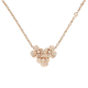 Rose Gold and Diamond Flower Bouquet Necklace