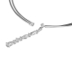 Adjustable Open Collar Necklace with Diamond Pendant