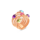 18kt Rose Gold Ring with Rainbow Drops