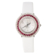 White gold watch with diamonds and rubies