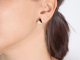 18kt Yellow Gold Triangle Earrings with Diamonds