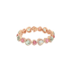 36.39ct multi colored heart shaped gemstones gold bracelet