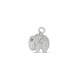 Elephant pendant necklace with white diamonds and emeralds