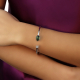 Green Tourmaline Open-Cuff Bangle Bracelet