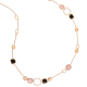 Onyx and Rose quartz Long Necklace 