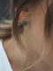 Elegant Rose Gold And Diamond Octagonal Earrings With London Blue Topaz
