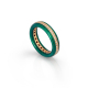Custom Color Ring Band with White Diamonds - 