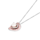 Modern 18 Kt White Gold Pearl Necklace with Diamonds