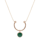 Reversible Round Green Gemstone Necklace 