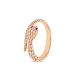 Snake Bracelet in Rose Gold with Diamonds and Rubies