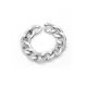 Diamond Interlocking Link Bracelet in Silver