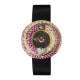 White and yellow gold watch with Collection Color diamonds, Black diamonds, Fancy Yellow diamonds, emeralds and pink sapphires 