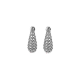 3D Silver Zero Drop Earrings - 