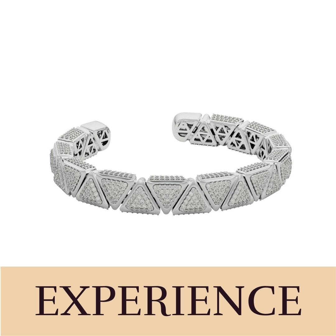 EXPERIENCE | Diamond Triangle Bangle Bracelet - Mirror Collection