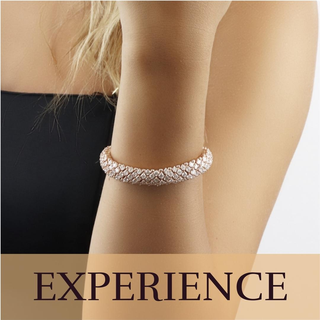 EXPERIENCE | 18 Kt Red Gold Diamond-Pavé Chain Bracelet