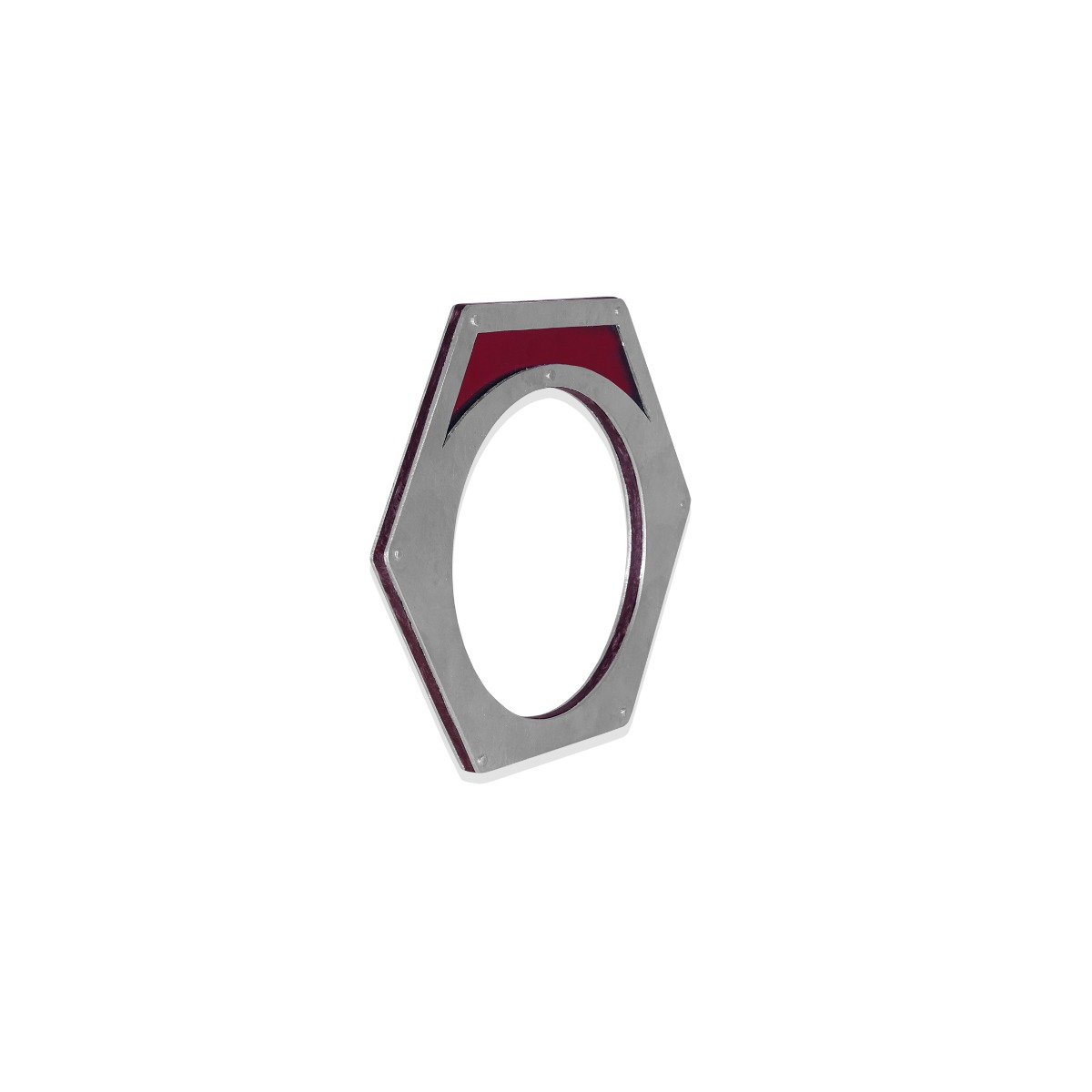 Magenta Exagonal Bracelet in Aluminum-