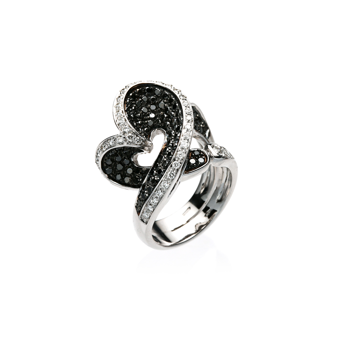 Black and White Diamond Fashion Ring