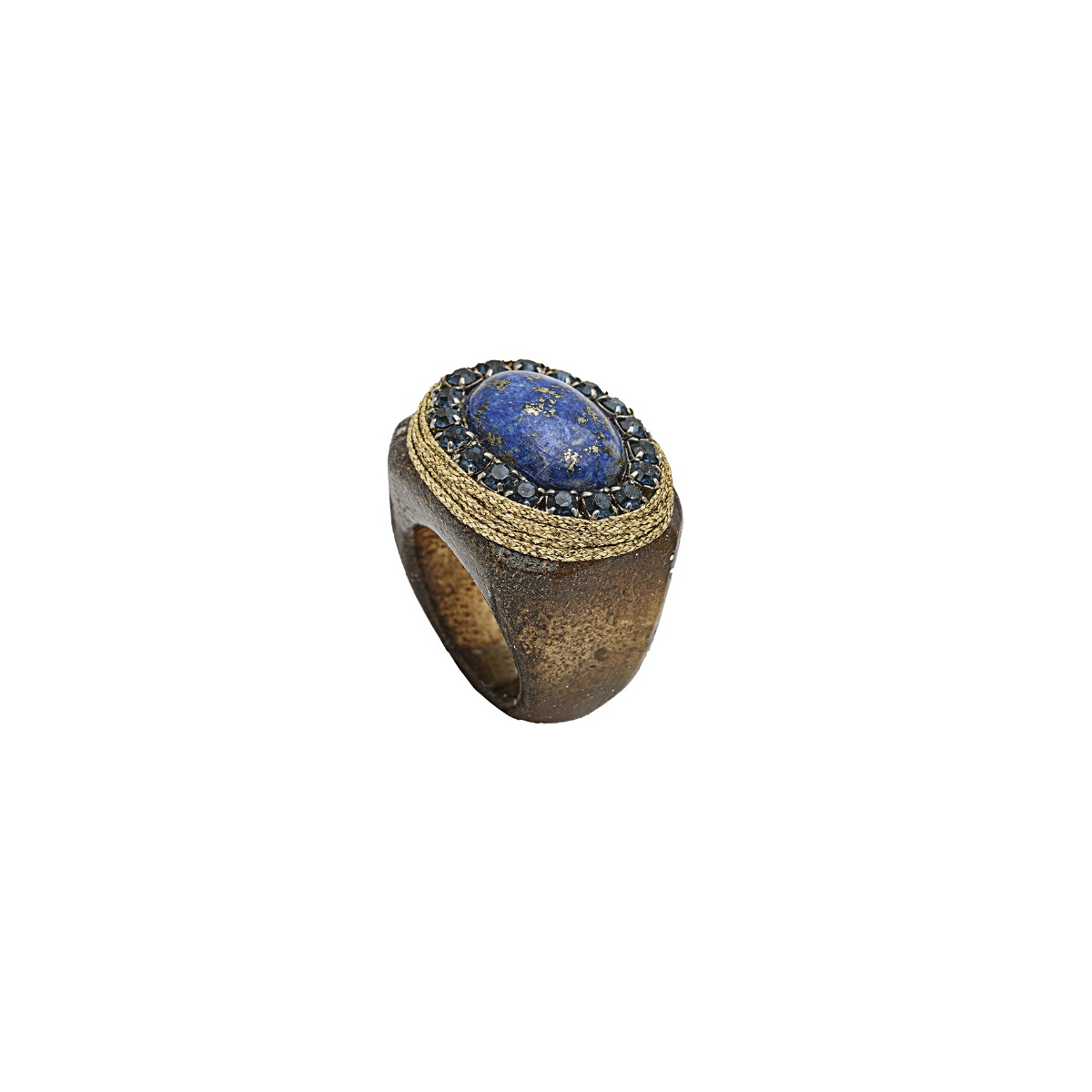 Lapis Lazuli Resin Cabochon Ring