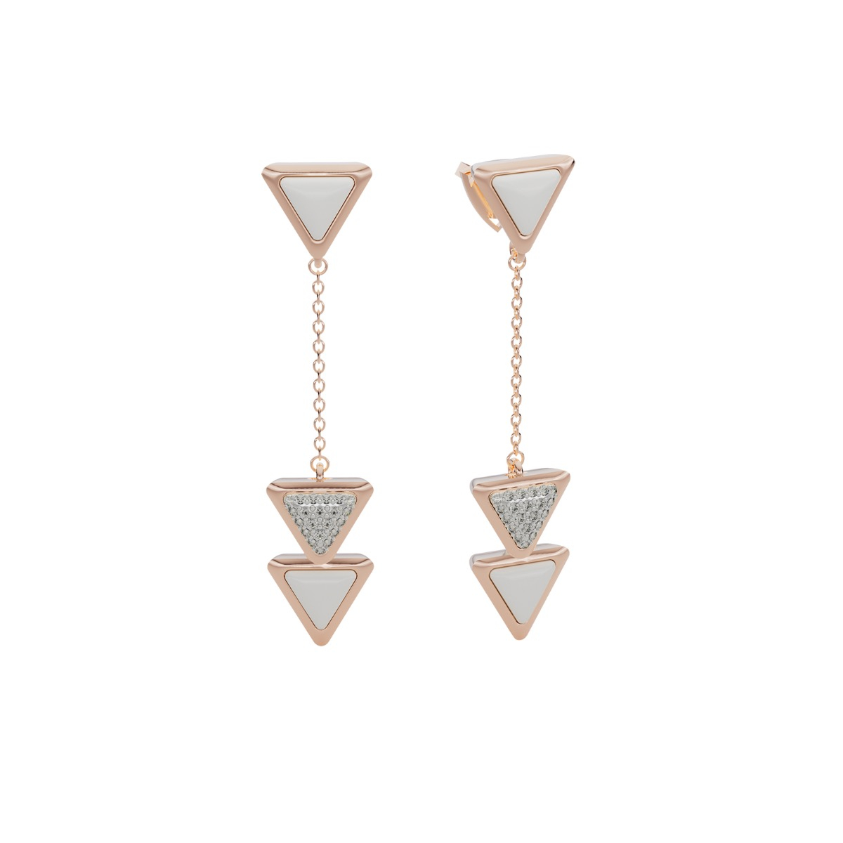 Earrings Dove Vai Forward Exquisite Rose Gold Kogolong and Diamonds