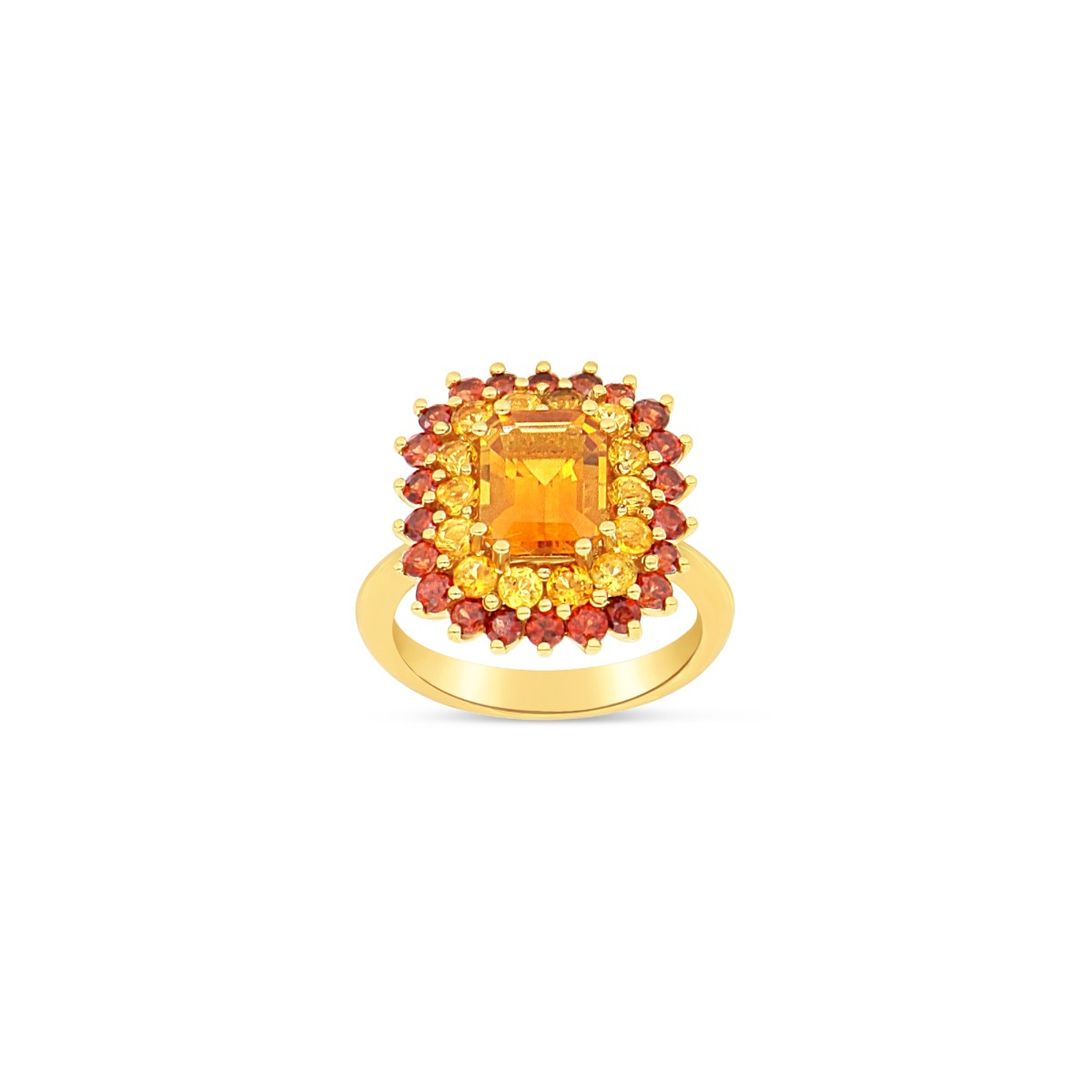 Majestic Amber Sunset Ring