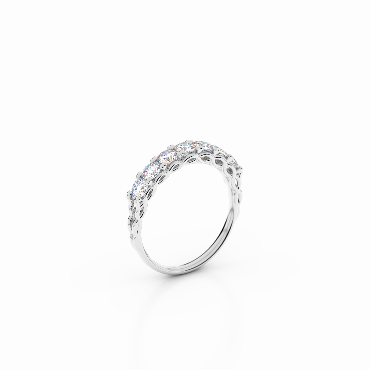 Infinity Collection - Half Eternity Ring in Platinum with Diamonds