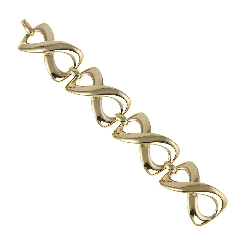 Infinity Link Chain Bracelet in 18Kt Gold (Bold Version)