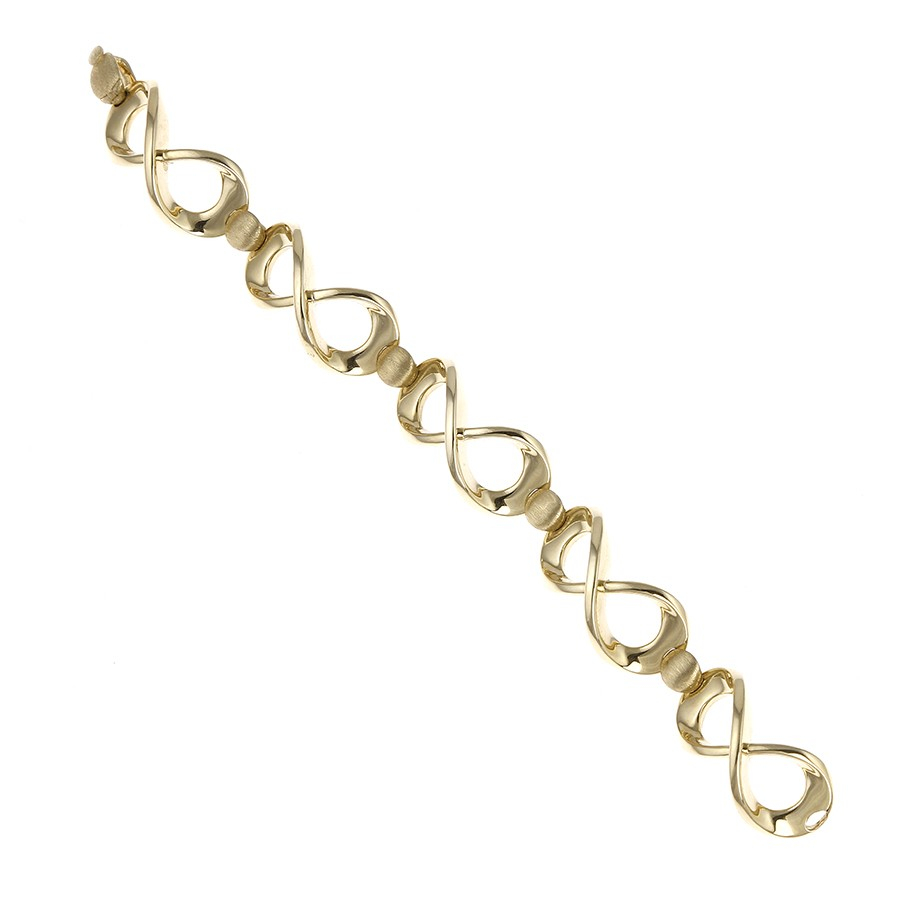 Infinity Link Chain Bracelet in 18Kt Gold (Slim Version)